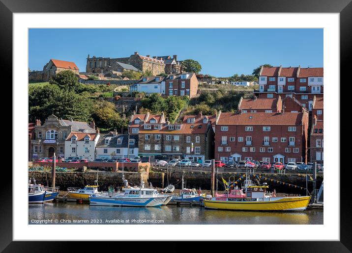 Boats River Esk Whitby Yorkshire Framed Mounted Print by Chris Warren