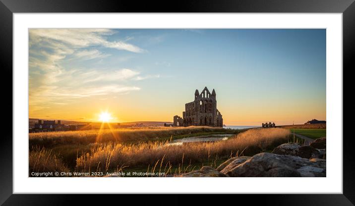Whitby Abbey North Cliff Whitby North Yorkshire  Framed Mounted Print by Chris Warren