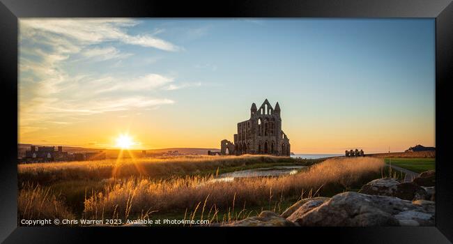 Whitby Abbey North Cliff Whitby North Yorkshire  Framed Print by Chris Warren