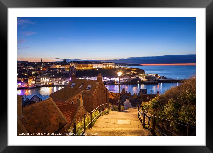 Steps to the Harbour Whitby North Yorkshire Framed Mounted Print by Chris Warren