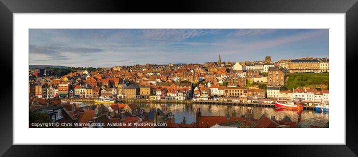 Boats on River Esk Whitby Yorkshire England Framed Mounted Print by Chris Warren