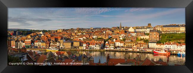 Boats on River Esk Whitby Yorkshire England Framed Print by Chris Warren