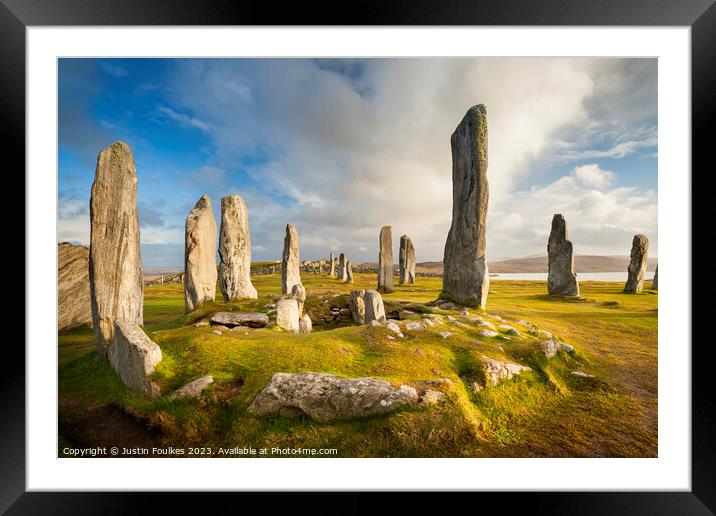 Callanish Standing Stones, Isle of Lewis, Hebrides Framed Mounted Print by Justin Foulkes