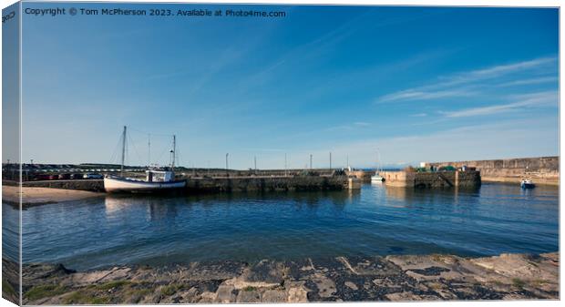 Beautiful Hopeman Harbour Canvas Print by Tom McPherson