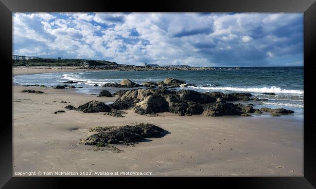 "Ethereal Beauty Unveiled" Hopeman West Beach Framed Print by Tom McPherson
