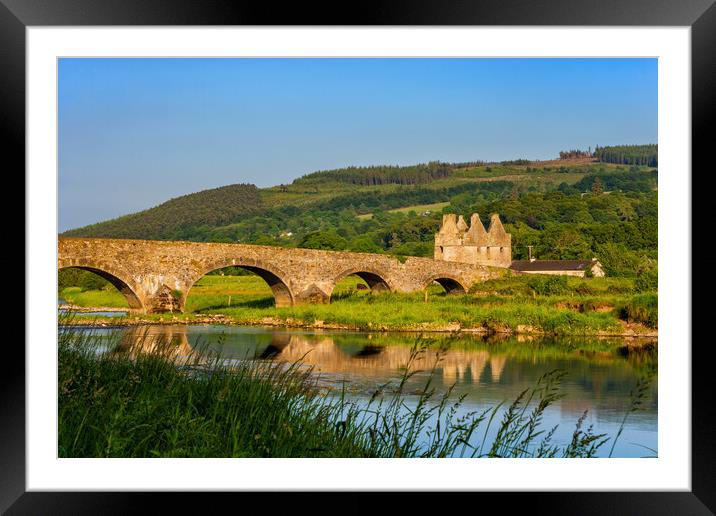 Sir Thomas Bridge in Suir River in Ireland Framed Mounted Print by Artur Bogacki