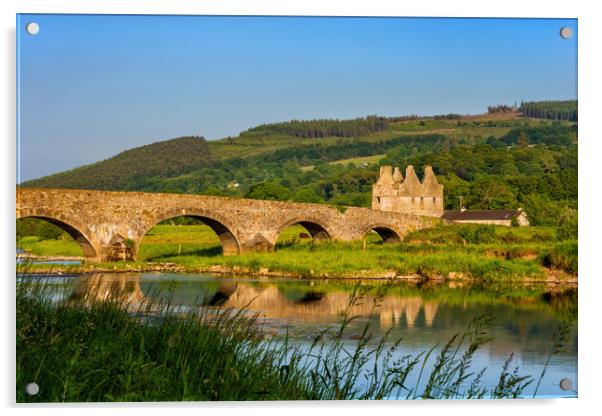 Sir Thomas Bridge in Suir River in Ireland Acrylic by Artur Bogacki