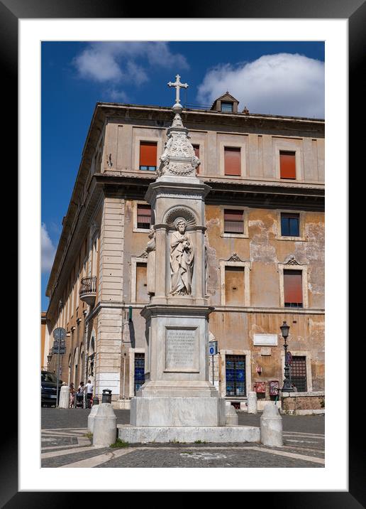 Guglia di Pio IX Monument in Rome Framed Mounted Print by Artur Bogacki