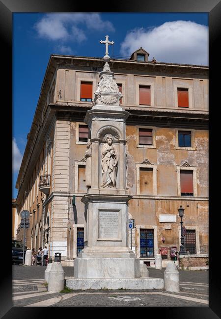 Guglia di Pio IX Monument in Rome Framed Print by Artur Bogacki