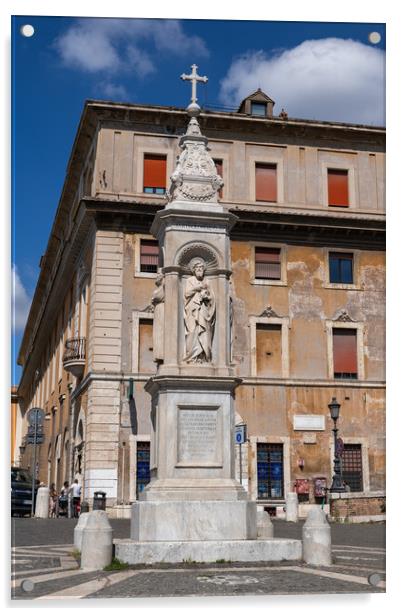 Guglia di Pio IX Monument in Rome Acrylic by Artur Bogacki