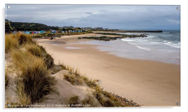 Serene Coastal Beauty at East Beach Hopeman Acrylic by Tom McPherson
