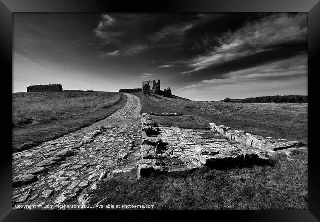 "Resilient Ruins: A Monochrome Glimpse of Duffus C Framed Print by Tom McPherson