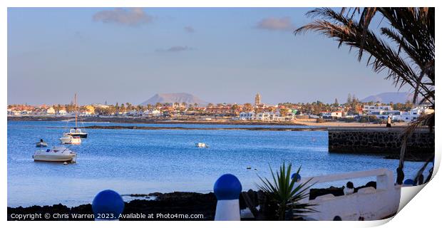Early evening Corralejo waterfront Fuerteventura  Print by Chris Warren