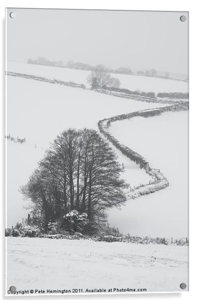Winter scene Acrylic by Pete Hemington