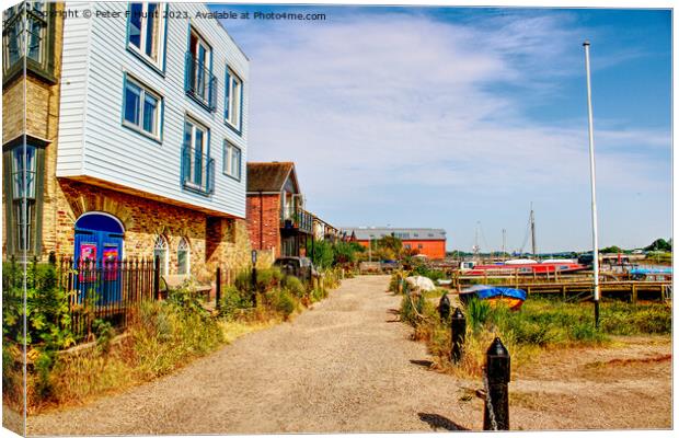 Wivenhoe A Walk By The Colne Canvas Print by Peter F Hunt
