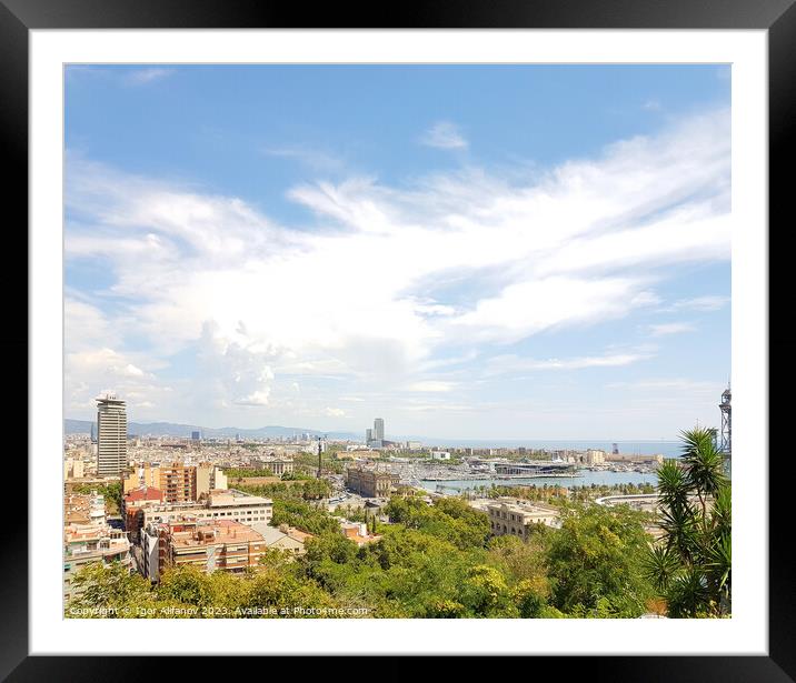 Barcelona Seen From Montjuic Framed Mounted Print by Igor Alifanov