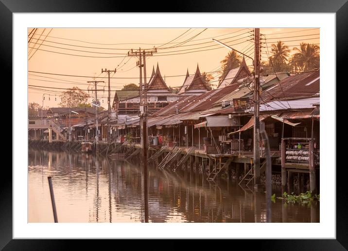 THAILAND AMPHAWA MAE KLONG RIVER  Framed Mounted Print by urs flueeler
