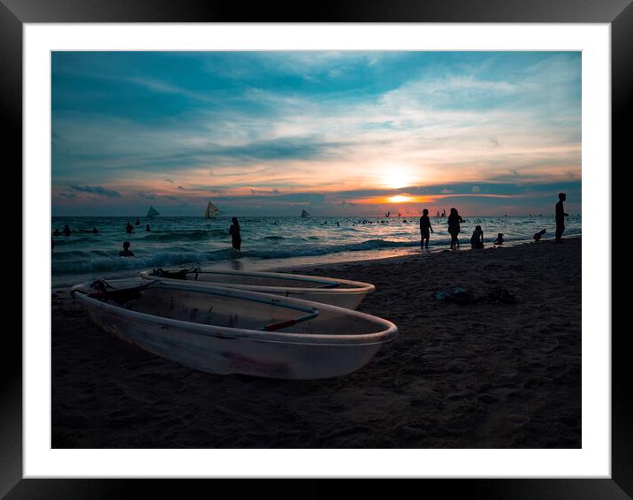 Boracay Beach Philippines Framed Mounted Print by Clive Eariss