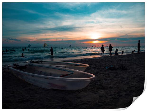 Boracay Beach Philippines Print by Clive Eariss