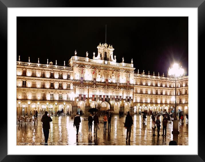 Rainy Evening In Salamanca Framed Mounted Print by Igor Alifanov