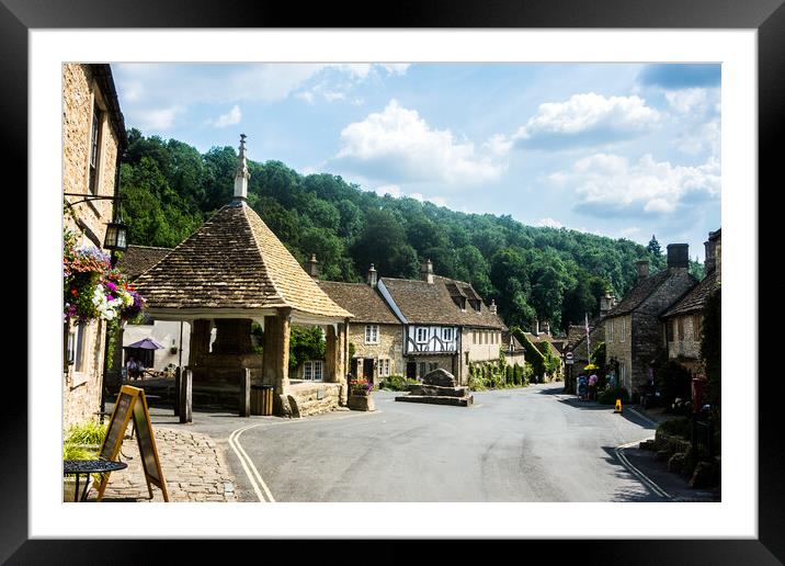 Castle Coombe, Wiltshire, UK. Framed Mounted Print by Peter Jarvis