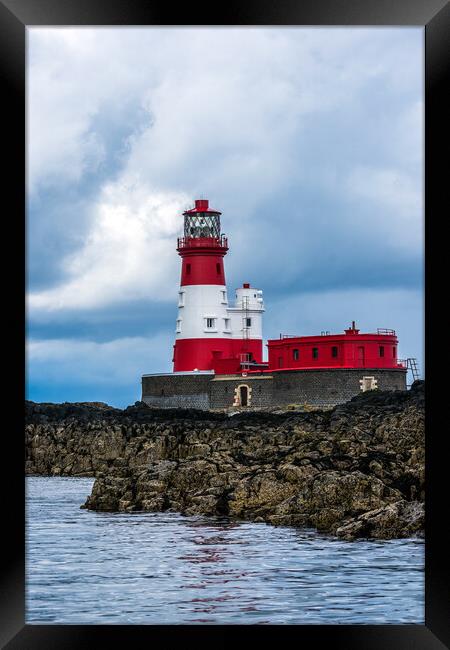 Longstone Lighthouse, Farne Islands, Northumberland, UK. Framed Print by Peter Jarvis