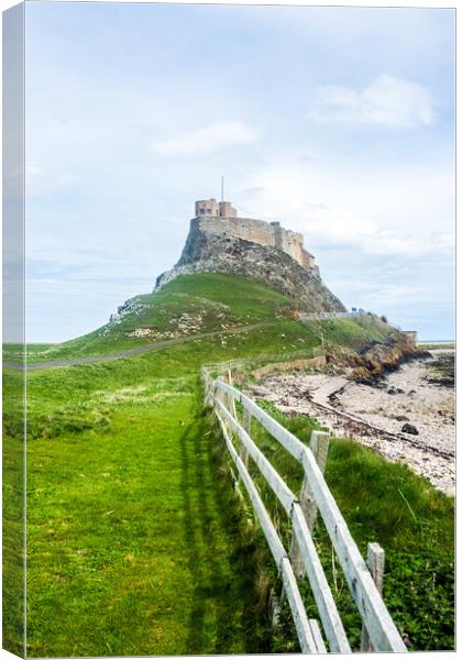 Lindisfarne Castle, Holy Island, Northumberland, UK. Canvas Print by Peter Jarvis