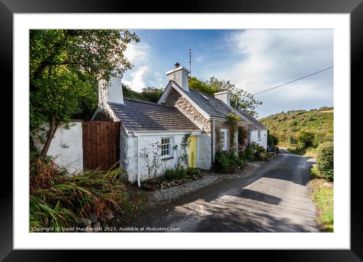 Welsh Cottage, Llanbedrog Framed Mounted Print by David Macdiarmid