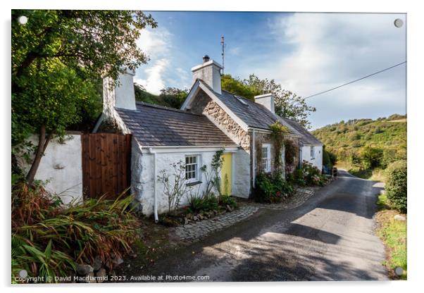 Welsh Cottage, Llanbedrog Acrylic by David Macdiarmid