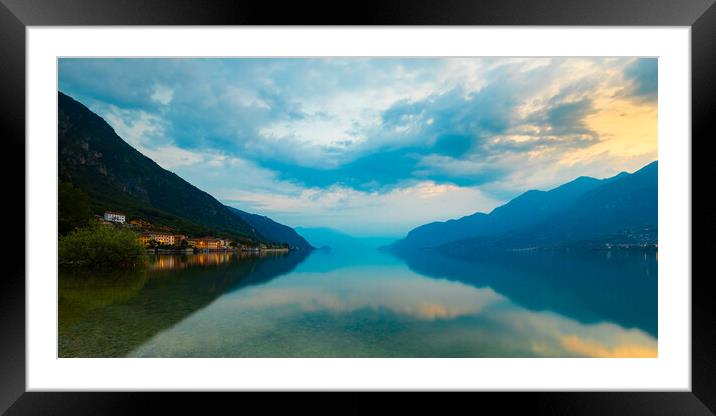Serene Waters of Lake Como Framed Mounted Print by Phil Durkin DPAGB BPE4