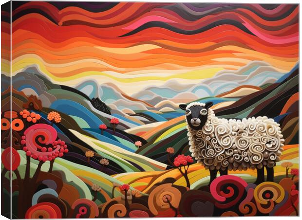 Swaledale Sheep Canvas Print by Steve Smith