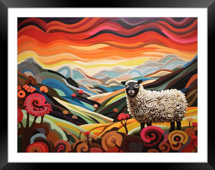 Swaledale Sheep Framed Mounted Print by Steve Smith