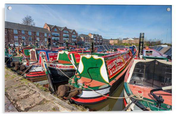 Colours of the Ellesmere Port Easter boat gatherin Acrylic by Jason Wells