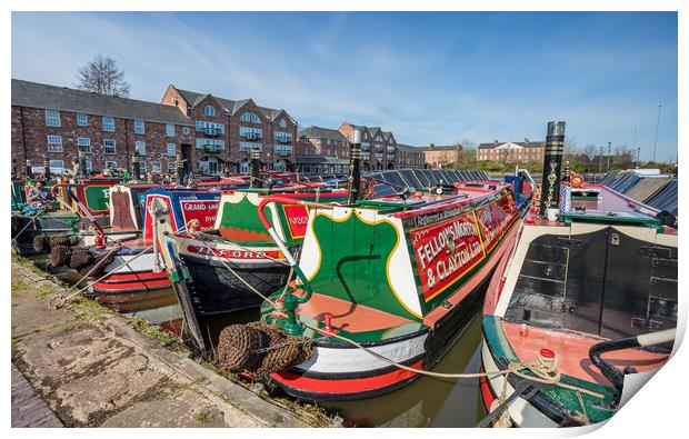 Colours of the Ellesmere Port Easter boat gatherin Print by Jason Wells