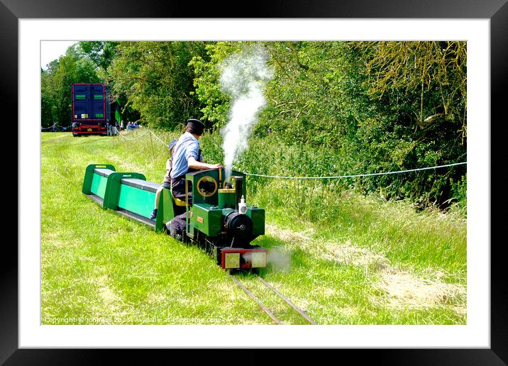 "Enchanting Miniature Steam Train Adventure" Framed Mounted Print by john hill