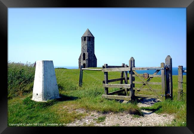 St. Catherine's Oratory Isle of Wight Framed Print by john hill