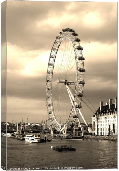 The Enchanting London Eye Canvas Print by Aidan Moran