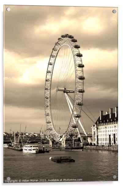 The Enchanting London Eye Acrylic by Aidan Moran