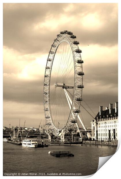 The Enchanting London Eye Print by Aidan Moran
