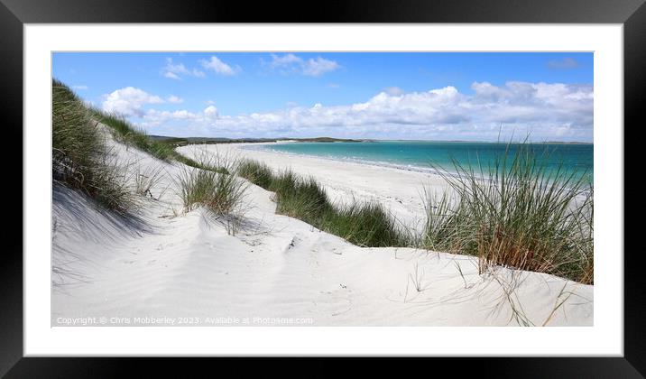 White Sands of Clachan beach Framed Mounted Print by Chris Mobberley