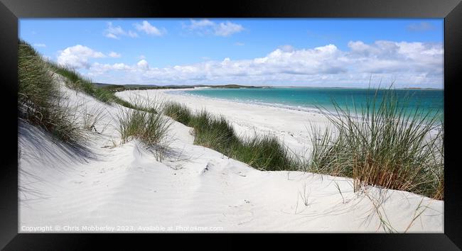 White Sands of Clachan beach Framed Print by Chris Mobberley