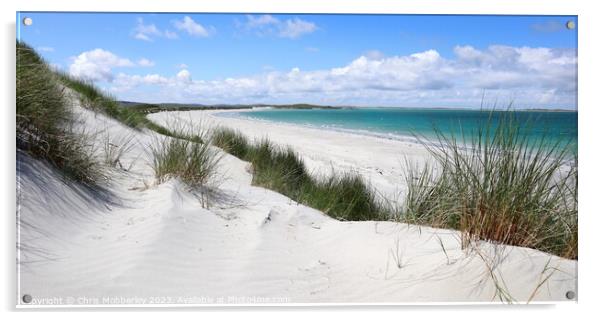 White Sands of Clachan beach Acrylic by Chris Mobberley