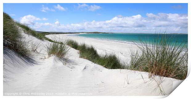 White Sands of Clachan beach Print by Chris Mobberley