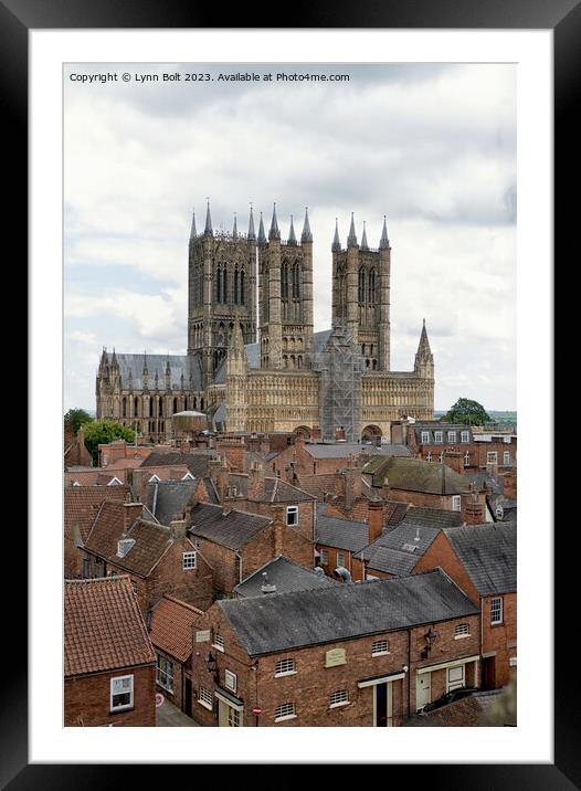 Rooftops of Lincoln Framed Mounted Print by Lynn Bolt