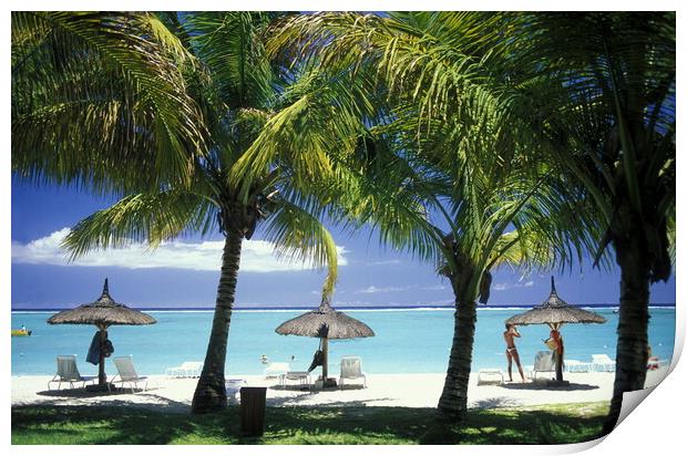 INDIAN OCEAN MAURITIUS BEACH  Print by urs flueeler