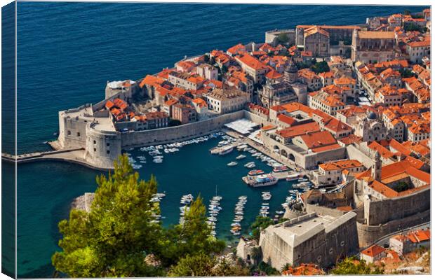 Old Town Of Dubrovnik Aerial view Canvas Print by Artur Bogacki