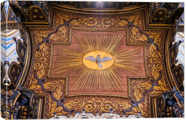 Dove of Holy Spirit in St Peter Basilica Canvas Print by Artur Bogacki