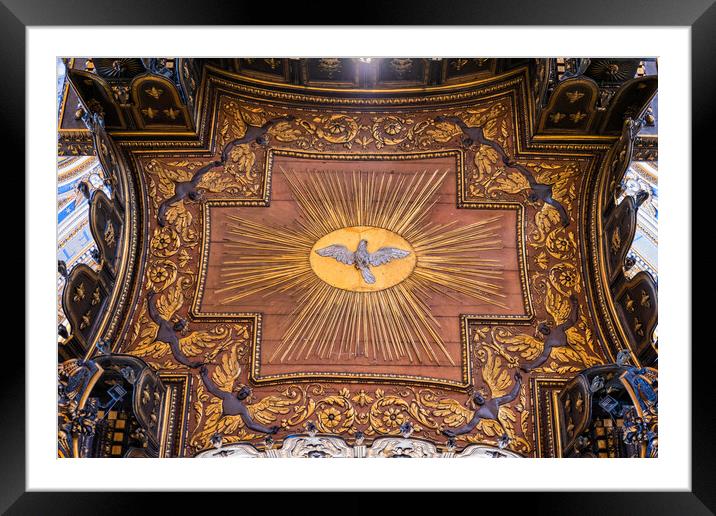 Dove of Holy Spirit in St Peter Basilica Framed Mounted Print by Artur Bogacki