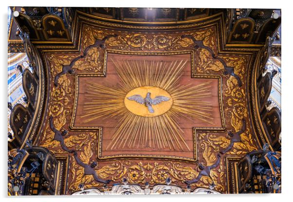 Dove of Holy Spirit in St Peter Basilica Acrylic by Artur Bogacki