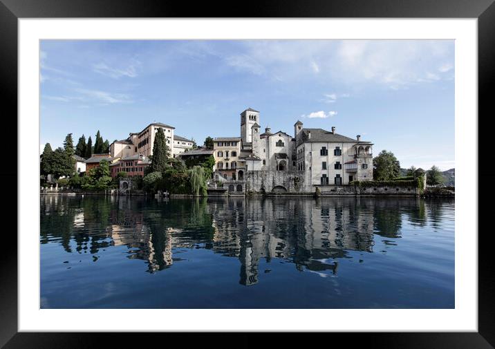 ITALY PIEMONT ORTA LAKE Framed Mounted Print by urs flueeler